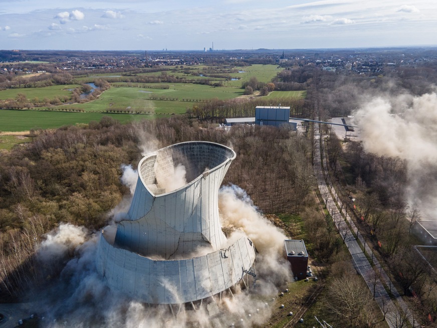 Rückbau Kraftwerk Lünen im März 2021