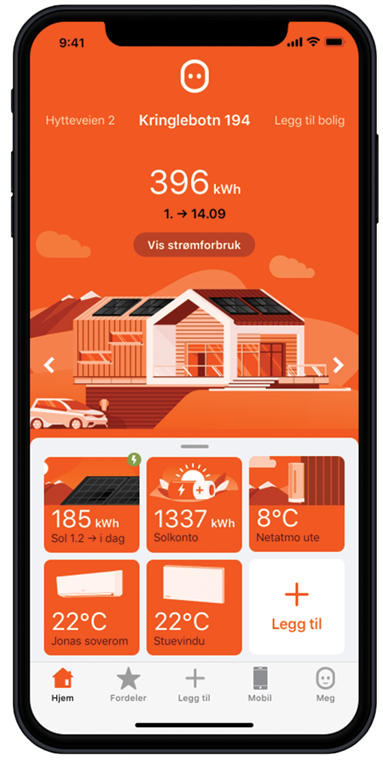 So sieht es zu Hause aus. Die App verrät unter anderem, wie viel PV-Strom auf dem Dach produziert wird, wie viel Speicherplatz frei ist und wie die Temperatur im Haus ist. 