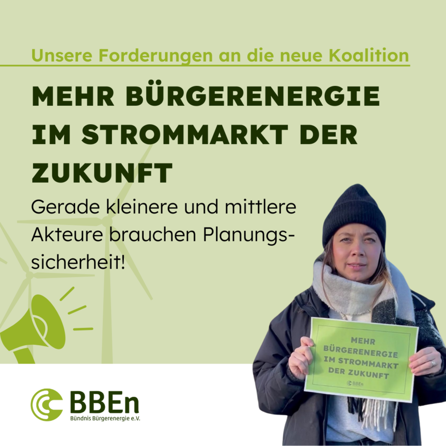 Bürgerenergie – schützenswert und im Rahmen der anstehenden Wahlen gefährdet.&nbsp;