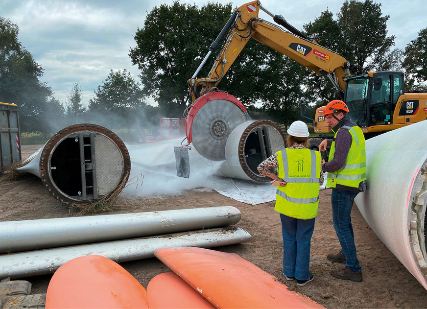 Rotorblattzerlegung durch inzwischen als Vidia-Tochter firmierendes Unternehmen Neowa