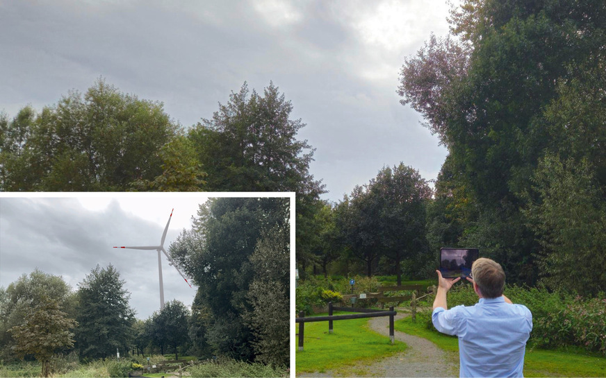 AR-Darstellungen vor Ort ermöglichen situative Anpassungen des Visualisierungsstandortes.