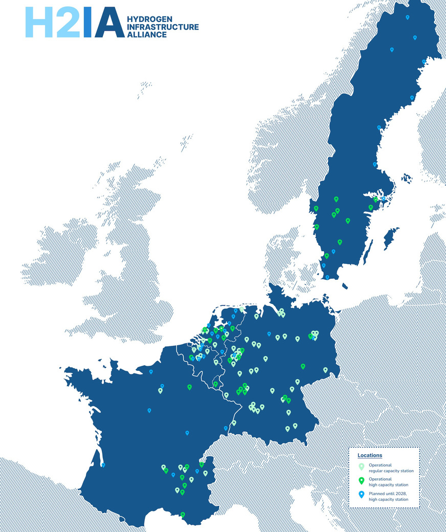 Europas Wasserstoff-Tankstellen-Infrastruktur