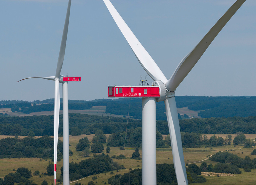 Windpark Magolsheim vor der Inbetriebnahme