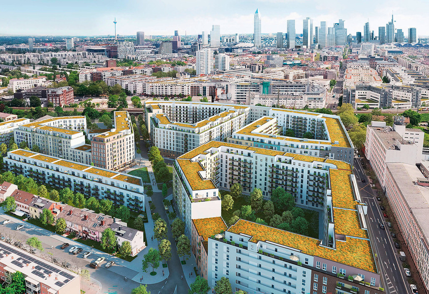 Das Frankfurter Quartier Franky bezieht 60 Prozent der benötigten Wärme über Abwärme.