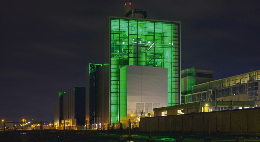 Block Fortuna im Kraftwerk Lausward, seit 2016 bestehendes Gas-und-Dampfturbinenkraftwerk der Stadtwerke Düsseldorf