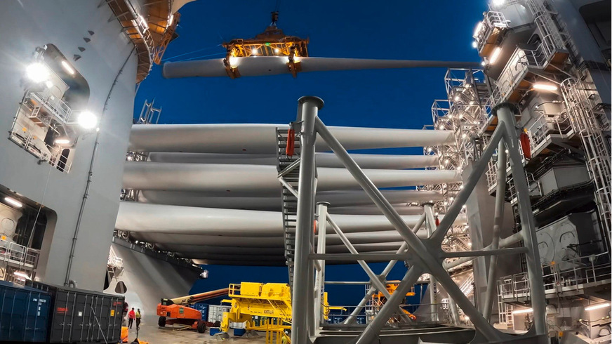 Installation des Offshore-Windparks Sofia