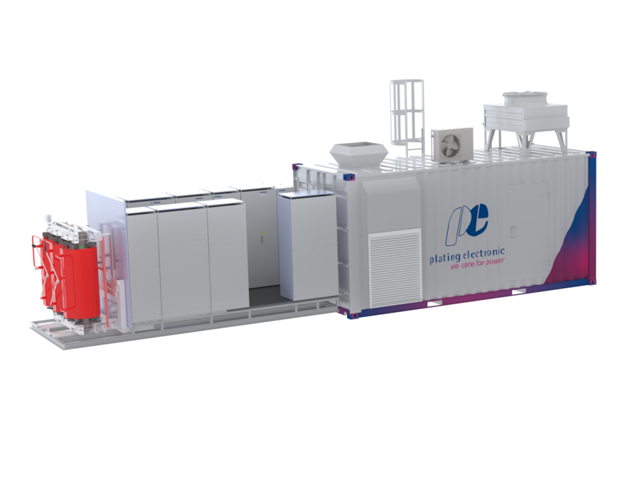 Skalierbare Containerlösungen von Elektrolyseuren bis Gleichstromquellen verbessern die Planbarkeit und das Umsetzungstempo.