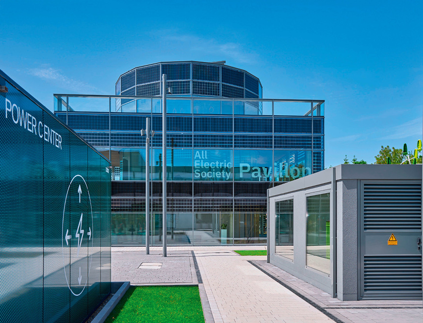 Pavillon des Themenparks für eine vollelektrifizierte Gesellschaft bei Phoenix Contact