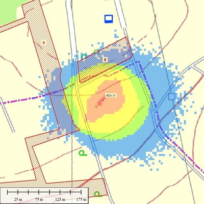 Legende der Risikokategorien: sehr hohes, unakzeptables Risiko: rot; hohes Risiko: orange; tolerables Risiko: gelb; akzeptables Risiko: grün
