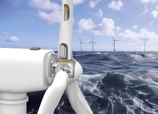 Monitoring für Rotorblätter ist besonders auf dem Meer wichtig, wo Reparaturen teuer sind.