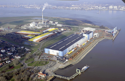 März 2023: Betriebsgelände von Steelwind Nordenham