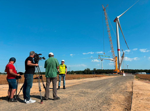 Bau des Bürgerwindparks Erftstadt A1 im Sommer 2024