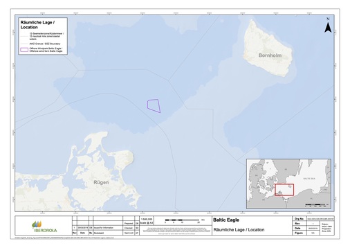 <p>Baltic Eagle wird zwischen Rügen und Bornholm liegen.</p> - © Foto: Iberdrola