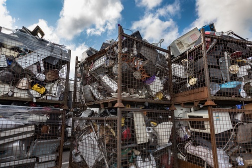 <p>Close up on pile of mixed electronic waste</p> - © Foto: Gabriel Cassan