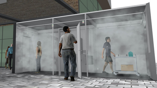 Solar betriebener DesinfektionscontainerSolar betriebener Desinfektionscontainer