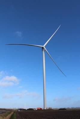 <p><strong>5.3-158 auf dem Windenergie-Testfeld des niederländischen Energieforschungszentrums ECN an der Nordsee.</strong></p> - © Foto: GE