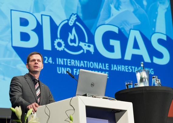 Horst Seide, Präsident des Fachverbands Biogas, bei der Jahrestagung am 28.1.2015 in Bremen.