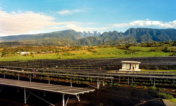 Erste Generation | Vorläufer des Solargewächshauses war diese Symbiose aus Freiflächenanlage und Anbaugebiet. - © Foto: Akuo Energy Erste Generation | Vorläufer des Solargewächshauses war diese Symbiose aus Freiflächenanlage und Anbaugebiet. - © Foto: Akuo Energy