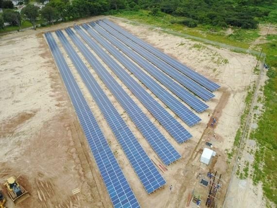 Die 1-MW-Solaranlage in Kitwe.