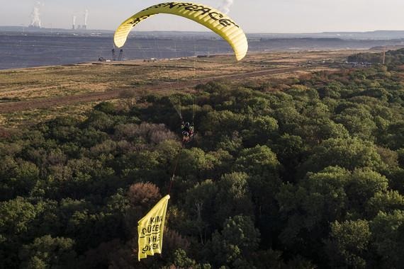 GP0STSG39_PressMedia | Protestaktion von Greenpeace im Tagebau Hambach, September 2018 - © Greenpeace