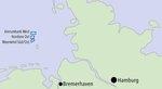 Helgoland - Windparks in der Nordsee | Diese drei jeweils 23 bis 35 Kilometer nordwestlich von Helgoland gelegenen Windparks sollen vom Südhafen der Insel aus betrieben und gewartet werden. - © Grafik: RWE Innogy Helgoland - Windparks in der Nordsee | Diese drei jeweils 23 bis 35 Kilometer nordwestlich von Helgoland gelegenen Windparks sollen vom Südhafen der Insel aus betrieben und gewartet werden. - © Grafik: RWE Innogy