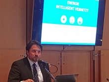 Björn Spiegel von der Arge Netz berichtete über das Vorhaben, eine Modellregion in Schleswig-Holstein für Power-to-Heat zu starten.