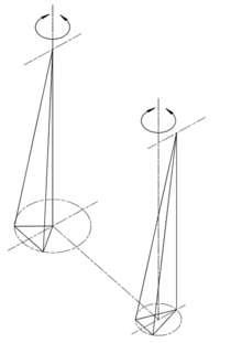 Statische Struktur zum drehbaren Turm einer Binnenwindanlage mit 200 Meter Nabenhöhe und Antrieb im Turmfuß.