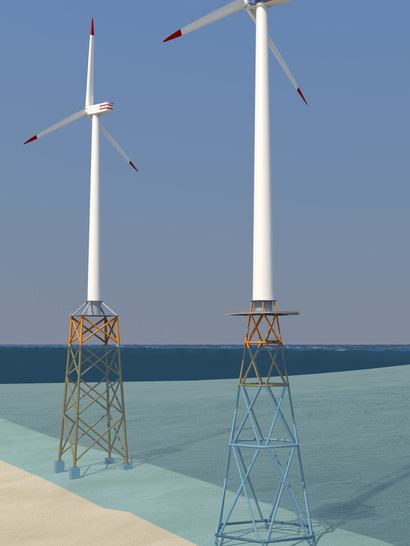 Durch Leichtbau lässt sich bei Windenergieanlagen viel CO 2  einsparen. - © Salzgitter Mannesmann Renewables GmbH
