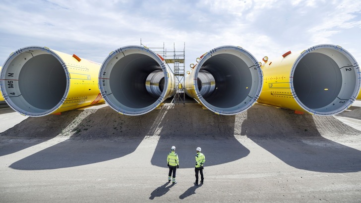 Monopiles für den Offshore-Windpark Hollandse Kust Zuid - © Vattenfall
