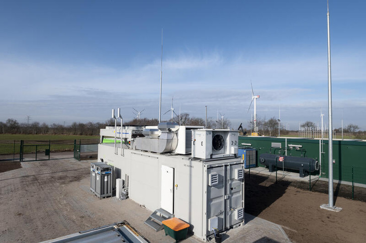 Neue Elektrolyseanlage Haurup bei Flensburg, an der Greenpeace Energy beteiligt ist.