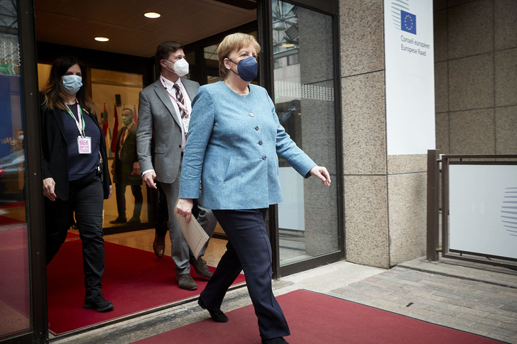 Bundeskanzlerin Angela Merkel beim EU-USA-Gipfel zur transatlantischen (klima-)Allianz im Juni 2021 - © Mario Salerno - European Union
