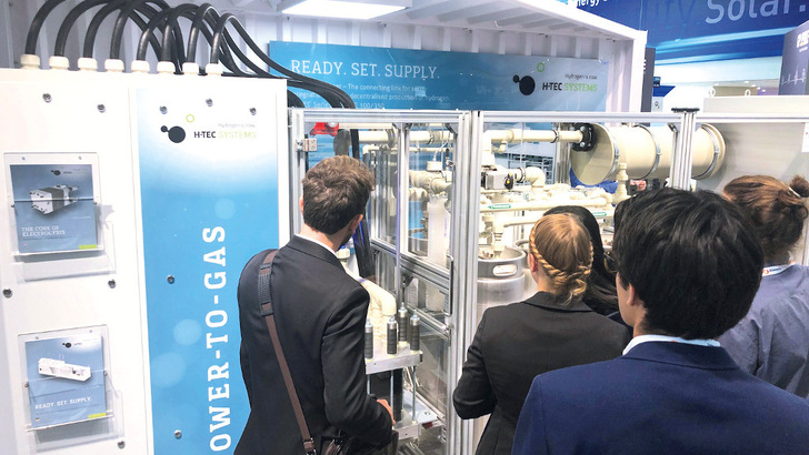 Beim Restart der Intersolar im Oktober 2021 wird erstmals grüner Wasserstoff als Themenschwerpunkt präsentiert.