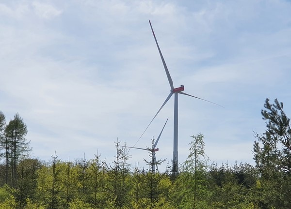 Windpark im Wald,  für den aber nur wenig Wald weichen musste.  - © Hünfelden
