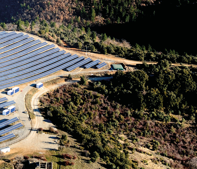 Ein von Leonidas Management betreuter Solarpark in Duransol, Provence