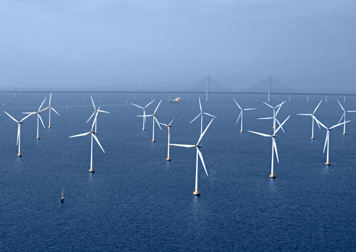 Offshore-Windpark Lillgrund in Schweden von Vattenfall, der 2008 den Betrieb aufgenommen hatte. Nach einer frühen Anfangsphase der Offshore-Windkraft bei den Nordskandinaviern gab es in dem Land keine Meereswindparkinstallationen mehr. - © Hans Blomberg - Vattenfall
