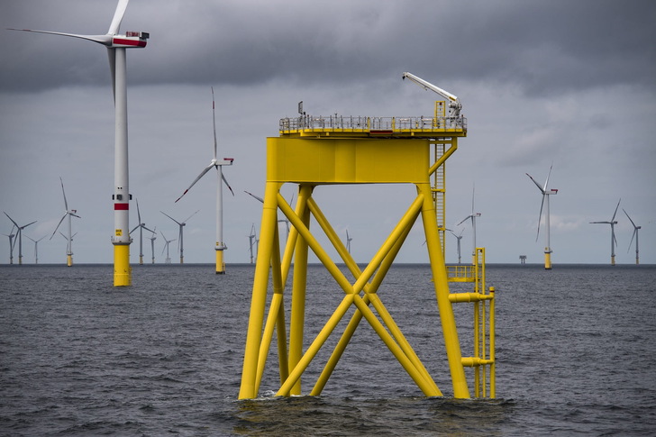Bau des Nordsee-Offshore-Windparks Borkum Riffgrund 2