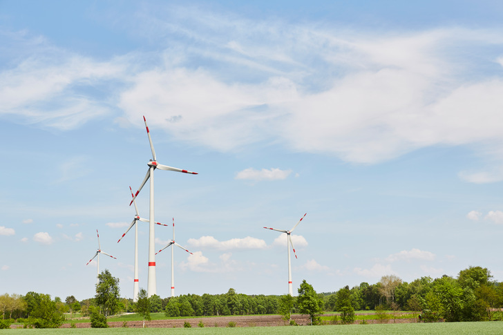 Enercon-Anlagen – wie hier im Windpark Schwanewede – sollen sich auch im Windpark Belle drehen. - © Energiequelle
