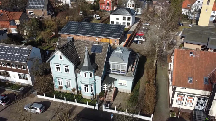 Rosenhof-Quartier mit PV-Dächern.