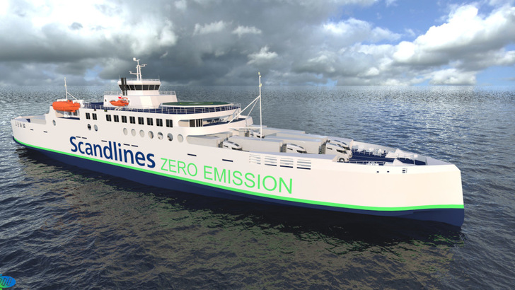 Diese Hybridfähre wird ab kommendem Jahr die Inseln Fehmarn und Lolland verbinden. - © Scandlines
