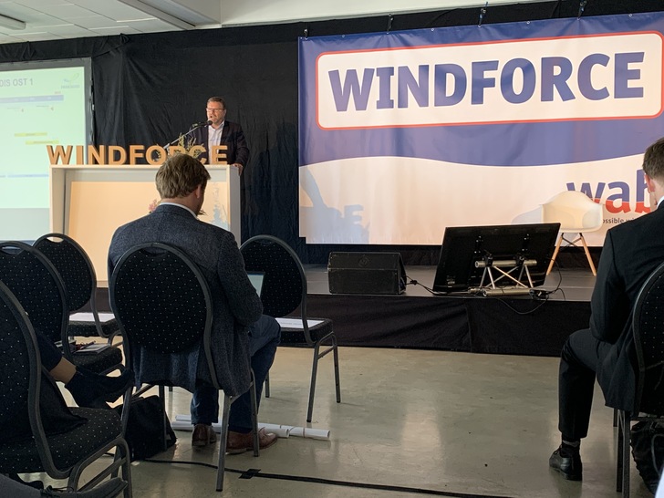 Manfred Dittmer, Country Manager Germany bei Parkwind N.V., Leuven, Belgium, sprach über das Offshore-Projekt Arcadis Ost 1.