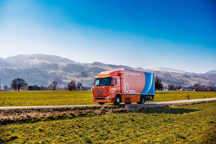 Wasserstoff-Lkw der Gebrüder Weiss.