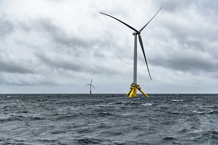Pilotprojekt einer schwimmenden 3,6-Megawatt-Anlage mit Tetra-Spar-Fundamentdesign in Testgebiet des MET Centre vor Norwegen