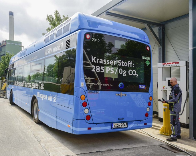 Wasserstoffbus in Wuppertal