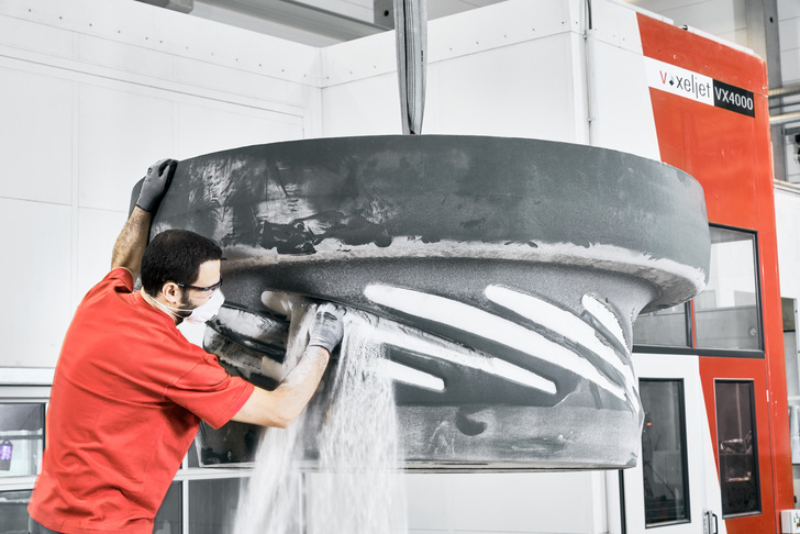 Sanddruckverfahren heißt diese 3D-Herstelltechnik.