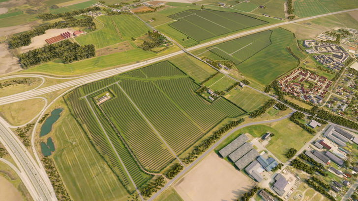 Bei dem Solarpark steht die biologische Vielfalt im Vordergrund. Er leistet 32 MW und kann 11.000 Haushalten mit grünem Strom versorgen. 