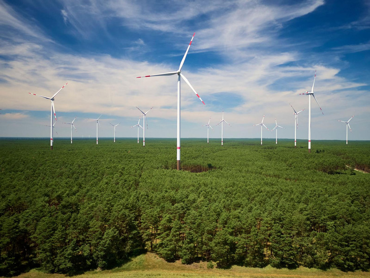 Waldwindpark Göllnitz-Lieskau-Rehain in Südbrandenburg – nun ist so etwas wohl auch in Thüringen zulässig. - © UKA – Jan Gutzeit
