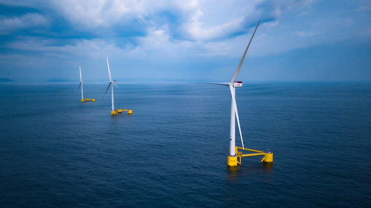 Schwimmender Windpark - Windfloat Atlantic für Portugal