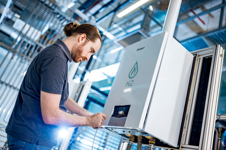 Die beteiligten Haushalte erhalten Thermen, die mit Wasserstoff funktionieren. - © Vaillant GmbH / Thüga AG / Mike König
