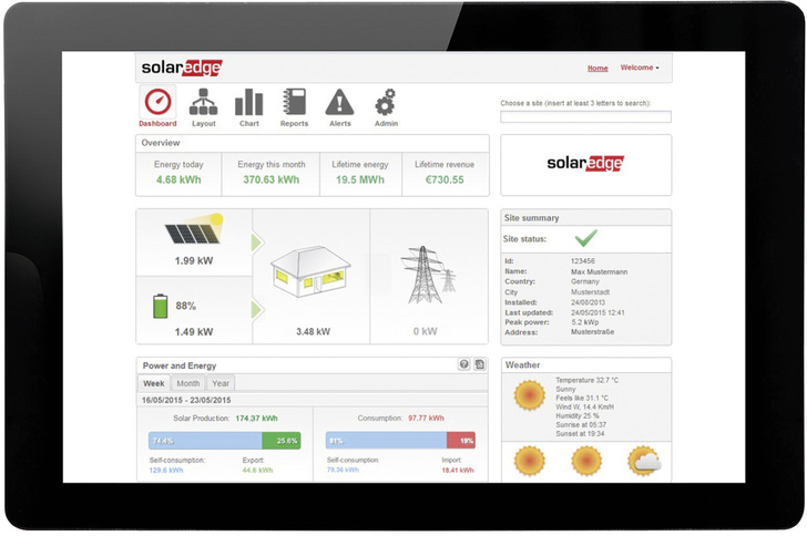 Betreiber haben alle Anlagendaten übersichtlich auf ihrem Rechner oder mobil per App. - © Foto: SolarEdge
