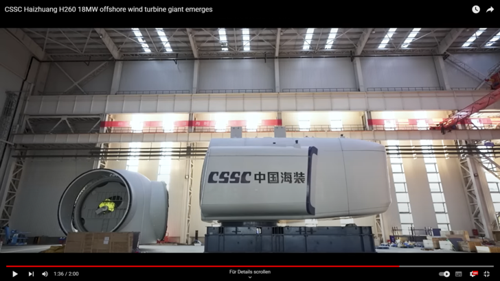 18 MW soll diese Anlagen von CSSC an Leistung machen.  - © CSSC Haizhuang Wind Power
